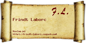Frindt Laborc névjegykártya